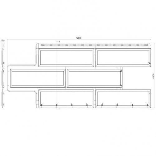 Фасадная панель Альта-Профиль Камень Венецианский Коричневый 1255х447 мм