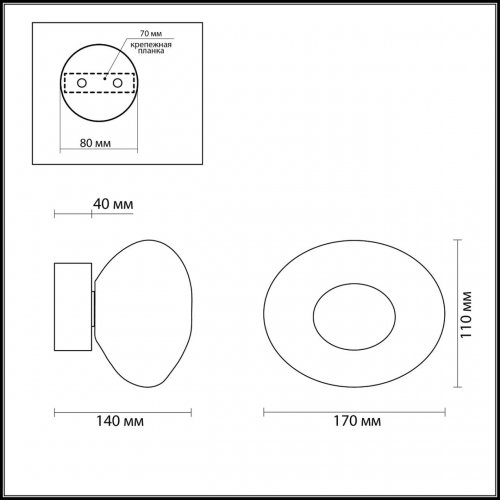 Настенный светильник Odeon Light Mela цвет зеленый арт. 7045/4WL 3000K 4W LED