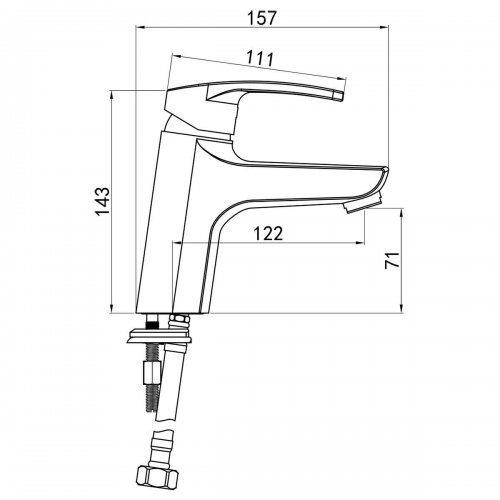 Смеситель Elghansa Monica New 1622519 для раковины хром