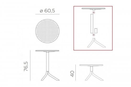 Стол Nardi Step белый 4005600000