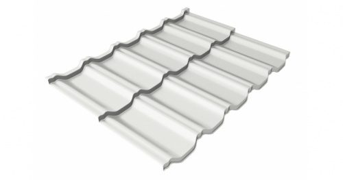 Металлочерепица Grandline модульная Квинта Uno c 3D резом 0.5 Satin RAL 9003 сигнальный белый
