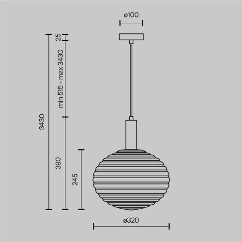 Подвесной светильник Maytoni Reels MOD268PL-01G 60W золото