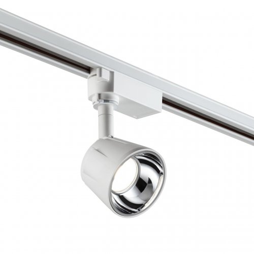 Трековый светильник однофазный светодиодный Novotech Port 358705 10W корпус белый/рефлектор хром