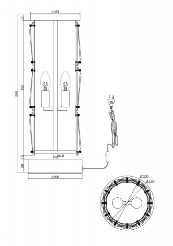 Настольный светильник Maytoni Puntes MOD043TL-02CH