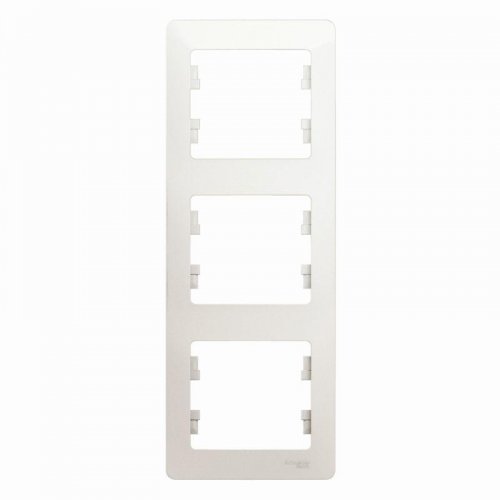 Рамка 3-м Glossa верт. перламутр SchE GSL000607