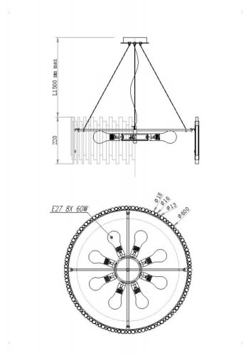 Люстра Maytoni Coliseo MOD135PL-08BS