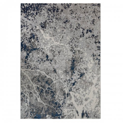 Турецкий ковер Almira GR734 Grey/N.Blue 1,5x0,8 м прямоугольный