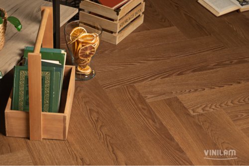 Виниловый ламинат Vinilam Parquet Herringbone Паркет Винсент IS11200