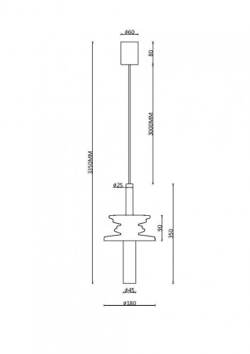 Подвесной светильник Maytoni Sound Wave MOD255PL-01B3 28W черный