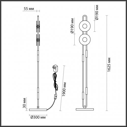 Торшер Odeon Light Exclusive Magnet 5407/23FL 23W