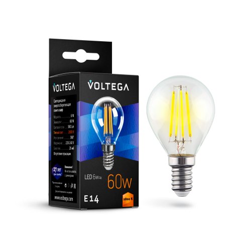 Лампочка Voltega Globe 6W 7021