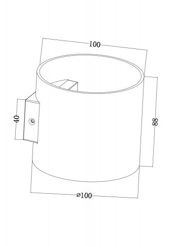 Настенный светильник (бра) Technical Rond C066WL-01MG