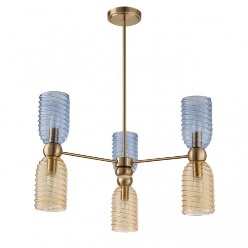 Люстра потолочная Lumion Monroe 6511/6C 6*40W латунь