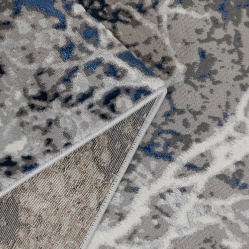 Турецкий ковер Almira GR734 Grey/N.Blue 1,7x1,2 м прямоугольный