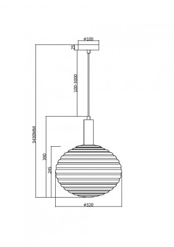 Подвесной светильник Maytoni Reels MOD268PL-01G 60W золото