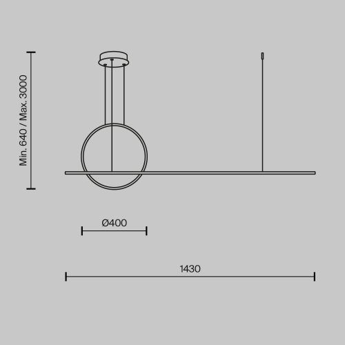 Подвесной светильник Maytoni Halo MOD247PL-L49BK 40W черный