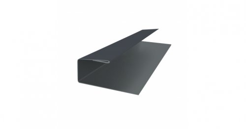 J-Профиль 12мм 0.4 PE с пленкой RAL 7024 мокрый асфальт (2м)