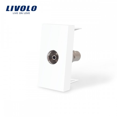 Модуль розетки телевизионной Livolo белый VL-C7-1TV-11