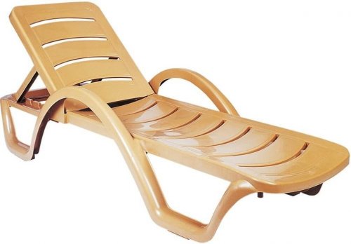 Шезлонг-лежак пластиковый Havana тик