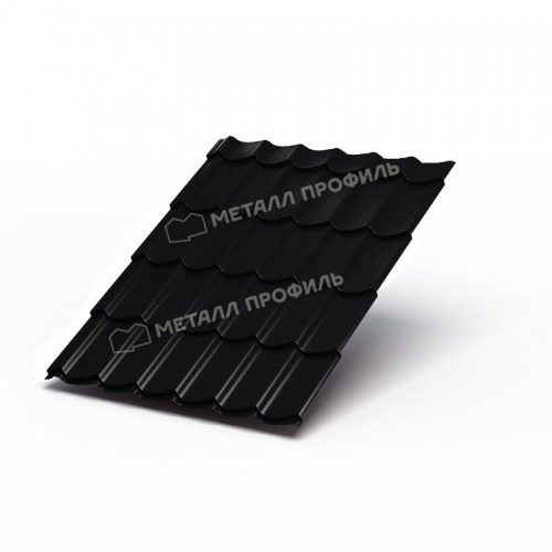 Металлочерепица МП Ламонтерра X (PURMAN-20-9005-0.5) 9005 Черный темный