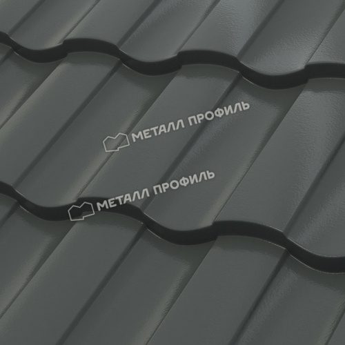 Металлочерепица МП Монтекристо-SL (PURETAN-20-RR23-0.5) RR23 Темно-серый