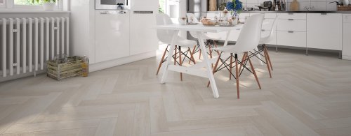 Виниловая плитка ПВХ Firmfit Herringbone CW-3291 Дуб  белый